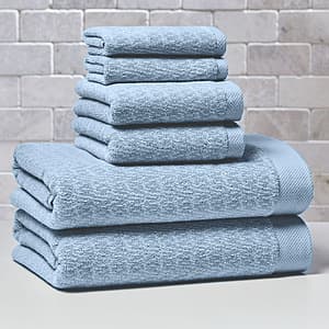 6-Pc Better Homes & Gardens Signature Soft Cotton Melange Towel Set (Blue Silver) $10.50