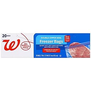 Walgreens Food Storage Bags (various sizes): Freezer, Storage, Snack Bags 3 for $2.40 + Store Pickup ($10 min.)