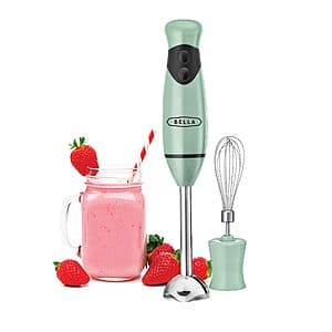 2-Speed Bella 250W Hand Immersion Blender w/ Whisk Attachment (Sage) $11.55