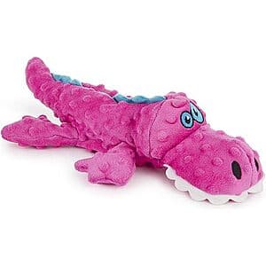 16" goDog Gators Chew Guard Squeaky Plush Dog Toy (Pink) $5 + Free Shipping w/ Prime
