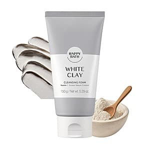 5.29-Oz HAPPY BATH White Clay Foaming Facial Cleanser (Various Scents) $7.50