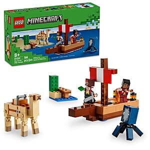 166-Piece LEGO Minecraft The Pirate Ship Voyage (21259) $10.40