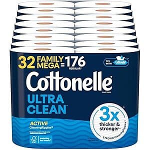Select Accounts: 32-Pk Cottonelle Toilet Paper Family Mega Rolls (various) 2 for $38.90 w/ S&S + Free S&H