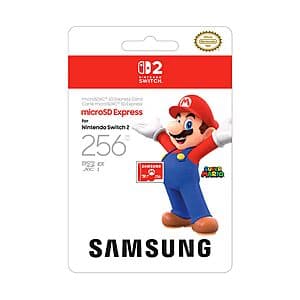 256GB Samsung microSD Express Card for Nintendo Switch 2 $39 + Free Shipping