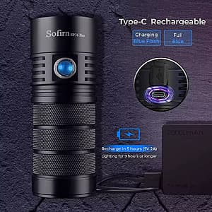 Sofirn SP36 Pro 8000-Lumen USB-C Rechargeable Flashlight w/ Batteries $28 + Free S&H