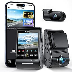 VIOFO A229 Plus 2CH Front & Rear 1440p Dual Dash Cams w/ WiFi & GPS $160.20 + Free Shipping