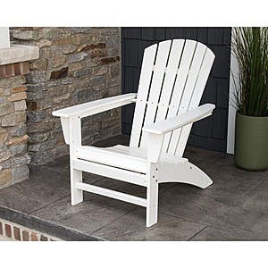 Polywood Grant Park Traditional Curveback Adirondack Chair (White) $140 + Free Shipping