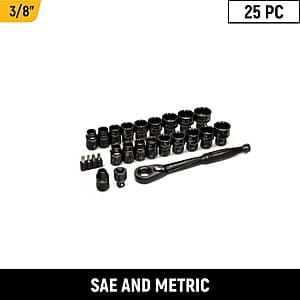 25-Piece GEARWRENCH 3/8" Drive Pass-Thru Ratchet & Socket Set $37.50 + Free Shipping