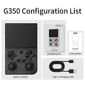 BATLEXP G350 3.5" IPS Retro Handheld Game Console w/ 64GB Card $27 + Free S&H