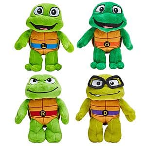 4-Pack 5" Teenage Mutant Ninja Turtles Tales of the TMNT Plush Set $9.50