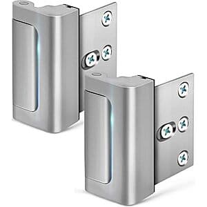2-pk EverPlus 3" Home Security Reinforcement Door Lock (for Inward Swinging Door) $11.89