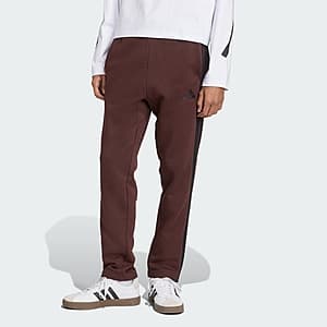 adidas Men's Essentials 3-Stripes Open Hem Fleece Pants (Shadow Brown / Black) $13 + Free Shipping