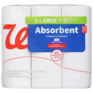 6-Ct Walgreens Absorbent Paper Towels or 9-Ct Complete Home Bathroom Tissue $2.80 + Free Store Pickup on $10+