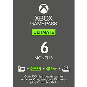 6-Month Xbox Game Pass Ultimate Subscription (Digital Delivery) $112.90