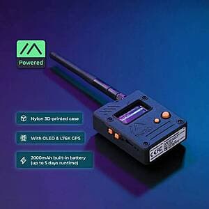 Seeed Studio Wio Tracker L1 Pro compact GPS and LoRa radio module with antenna, designed for long-range mesh networking.