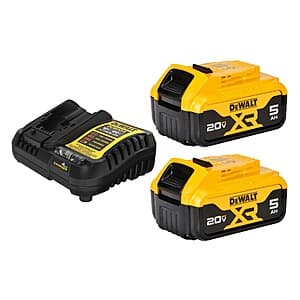 DeWalt 2-Count 20V MAX 5AH Battery Kit w/ Charger $99 + Free Shipping