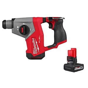 Milwaukee M12 FUEL 5/8" SDS-Plus Rotary Hammer Drill w/ XC High Output 5.0Ah Battery $230 + Free Shipping