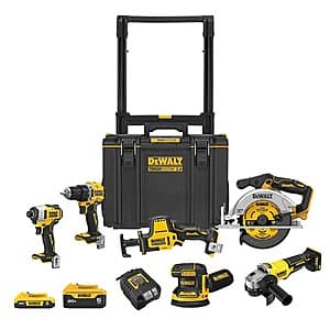 Select Home Depot Stores: 6-Pc 20V DEWALT Li-ion Kit w/ 2 Batteries & Toolbox $439 (In-Store Purchase Only)