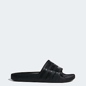 adidas Men's Adilette Aqua Slides (Core Black) $7 + Free S&H