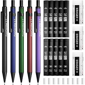 19-Pc Four Candies 0.7mm Metal Mechanical Pencils Set $6 w/ S&S