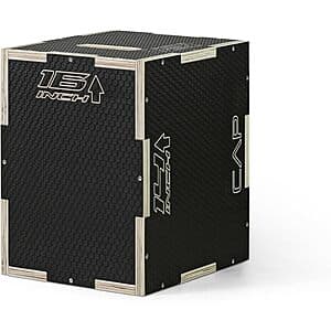 CAP Barbell 3-In-1 Textured/Non-Slip Plyometric Jumping Box (16"x14"x12") $28.90