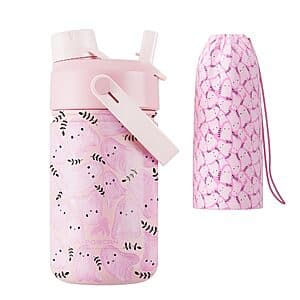 12-Oz POWCAN Kids' Insulated Water Bottle w/ 2-in-1 Straw Spout Lid (Halloween Designs) $5