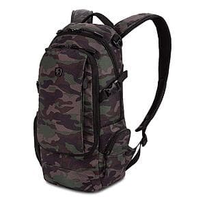 18" SwissGear 3598 Narrow Daypack Backpack (Camo/Green) $27.55 or Less