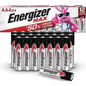 Select Accounts: 24-Ct Energizer MAX AAA Batteries $7.10 w/ S&S