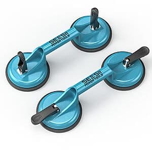 2-Ct SEESII Glass & Tile Suction Cup Lifters w/ Aluminum Handles (200-Lb Max) $13
