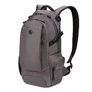 18" SwissGear Backpack Narrow Daypack (Grey Ballistic) $30