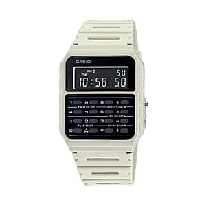34mm Casio Data Bank Watch w/ 8-Digit Calculator & Resin Band (Grey) $24
