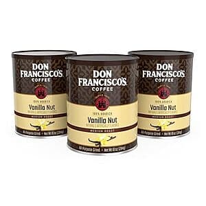 Select Accts: 3-Pk 10-Oz Don Francisco's Premium Vanilla Nut Ground Flavored Coffee $13.85 w/ S&S