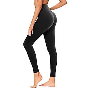 GAYHAY black high waist leggings, shown in sizes L/XL with a fitted silhouette design.