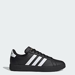adidas men Grand Court 2.0 Shoes (Core Black / Cloud White / Gold Metallic) $19 + Free S&H