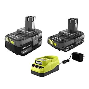 RYOBI ONE+ 18V Starter Kit w/ 2.0Ah & 4.0Ah Battery & Charger + Bonus Tool $99 + Free Shipping
