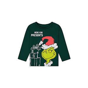 Dr. Seuss The Grinch Toddler Long Sleeve Tee Shirt (12m-5T, Various) $3