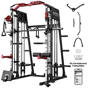 Mikolo Smith Machine Home Gym with Power Cage (Black) $650 + Free Shipping