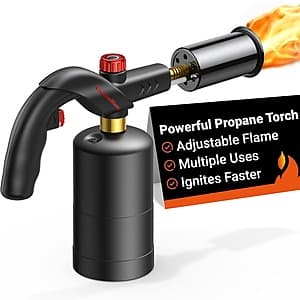 ThermoMaven Propane Torch w/ Adjustable Flame (Black) $19.80 + Free S&H
