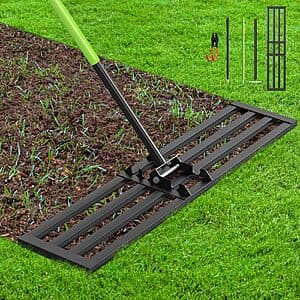 45” x 10” Seeutek Lawn Leveler Rake w/ 6.5 ft Stainless Steel Handle $30