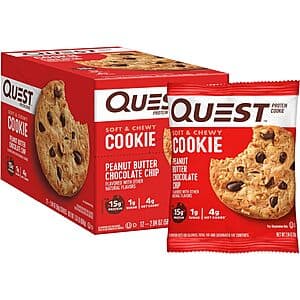 12-Pack 2.04-Oz Quest Nutrition High Protein Cookies (Peanut Butter Chocolate Chip) $11.40 w/ Subscribe & Save