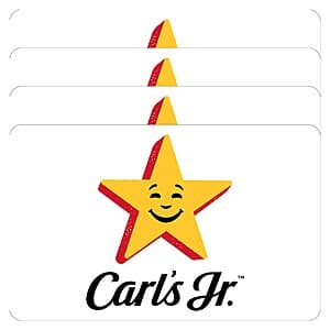 Costco Members: $100 (4x $25) Carl's Jr Restaurant Gift Card (Email Delivery) $70