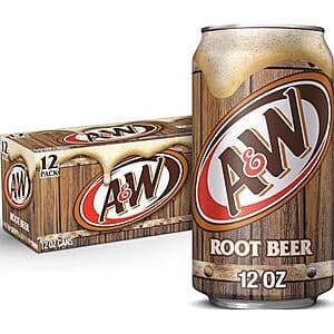 12-Oz A&W Root Beer Soda: 24-Pk $7.35; 12-Pk $3.70