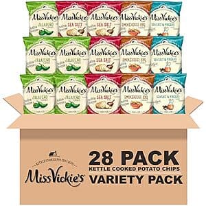 28-Pack 1.375-Oz Miss Vickie's Kettle Cooked Potato Chips (Variety Pack) $15.20 w/ Subscribe & Save