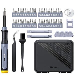 52-in-1 Wesdut Magnetic Precision Screwdriver Set (Blue or Orange) $6