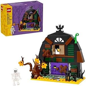 205-Piece LEGO Halloween Barn Building Toy Set w/ Skeleton Minifigure $9