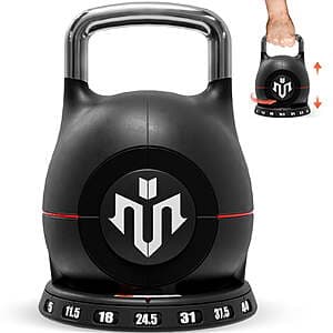 Mikolo 7-in-1 Quick Adjustable Kettlebell Set (5–44 lbs) $90.60 + Free S&H