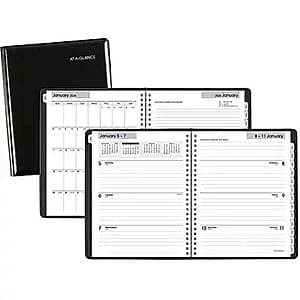 7" x 8.5" AT-A-GLANCE 2026 DayMinder Faux Leather Cover Planners (black) $7.10 & More + Free Shipping