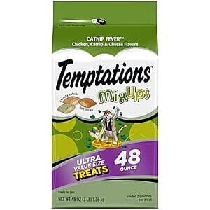 48-Oz Temptations MixUps Crunchy and Soft Cat Treats (Catnip Fever) $8.05 or less w/ Subscribe & Save