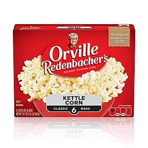 6-Pk 3.3-oz Orville Redenbacher’s Microwave Popcorn (Kettle Corn) $3.40 w/ S&S