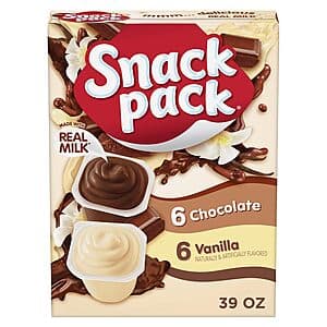 Select Accts: 12-Count 3.25-Oz Snack Pack Pudding Cups (Chocolate & Vanilla) $2.80 w/ S&S